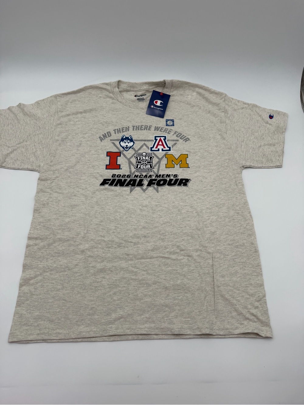 NWT Men’s 2026 NCAA MEN'S FINAL FOUR Oatmeal T Shirt Sz Large